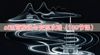 ai运营秘诀与变现攻略（100节课）