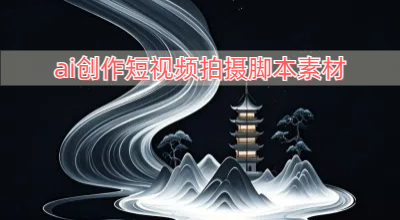 ai创作短视频拍摄脚本素材